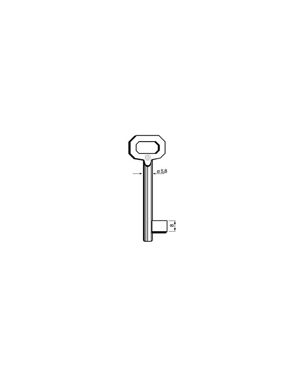 5011 CHIAVE PATENT PASSPARTOUT SENZA BATTUTA