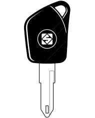 NE72KP CHIAVE AUTO TESTA PLASTICA