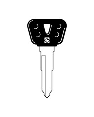 YH28RBP CHIAVE AUTO TESTA PLASTICA