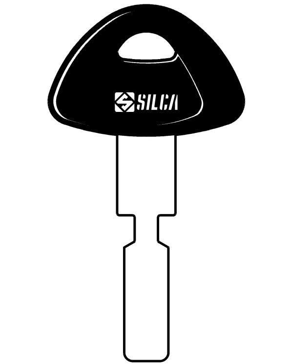 HU71P CHIAVE AUTO TESTA PLASTICA