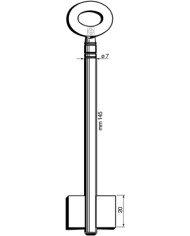 7614 CHIAVE SICUREZZA MASCHI PER CASSAFORTE