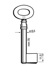 6607 CHIAVE SICUREZZA FEMMINE FIRENZE