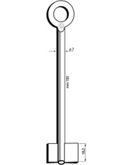 8615 CHIAVE FEMMINA PER CASSAFORTE