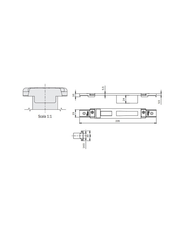 ISEO CONTROPIASTRA REGOLABILE ART 386021