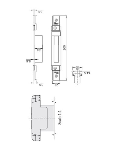 ISEO CONTROPIASTRA REGOLABILE ART 387021