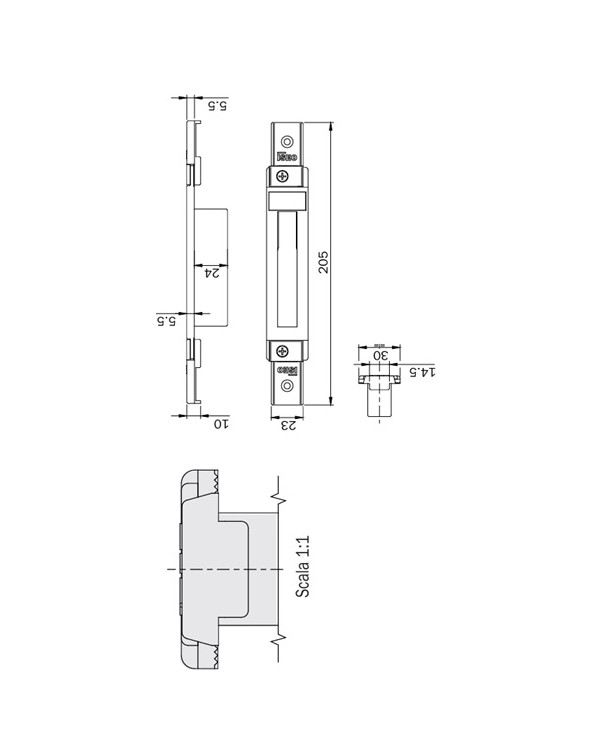 ISEO CONTROPIASTRA REGOLABILE ART 387021