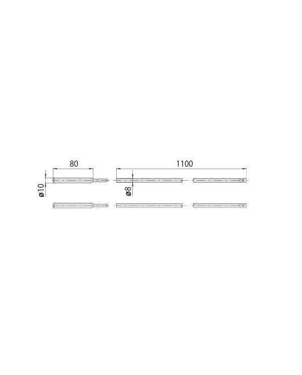 CISA COPPIA ASTE COMPLETE DI PUNTALE 10 MM