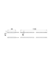 CISA COPPIA ASTE COMPLETE DI PUNTALE 10 MM