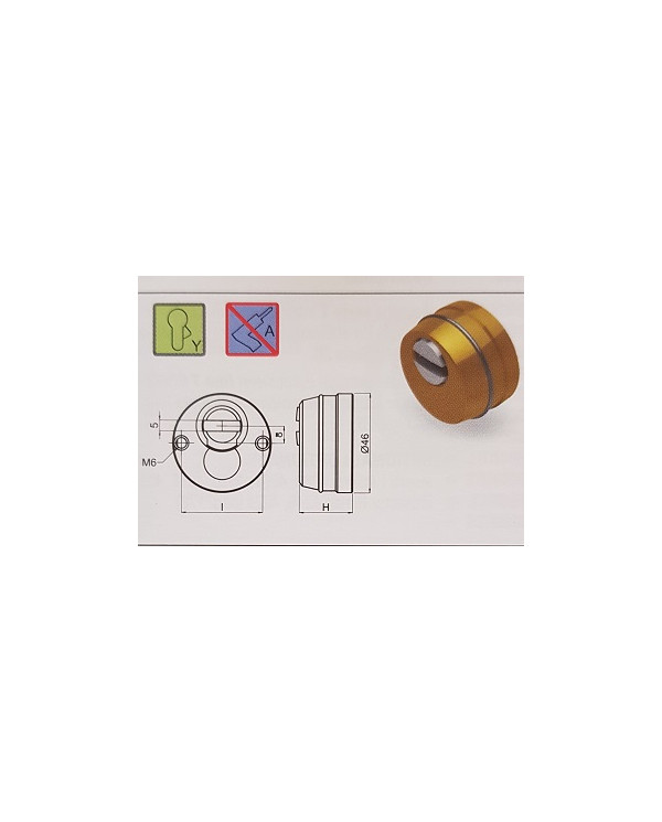 SECUREMME PROTECTOR INT 38 CROMO SAT 46X25