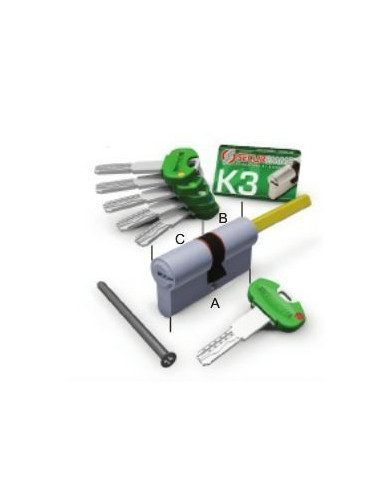 SECUREMME CILINDRO K3 CODOLO-30 ART 3300QCS