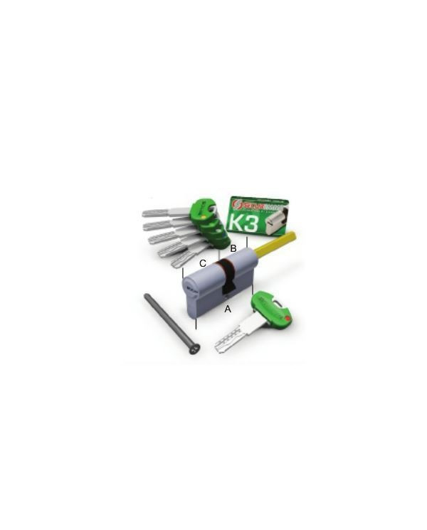 SECUREMME CILINDRO K3 CODOLO-35 ART 3300QCS