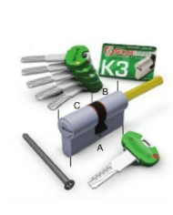 SECUREMME CILINDRO K3 CODOLO-35 ART 3300QCS