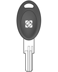 EU21P CHIAVE AUTO TESTA PLASTICA LASER