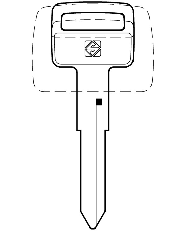 KOM1 CHIAVE AUTO TESTA FERRO