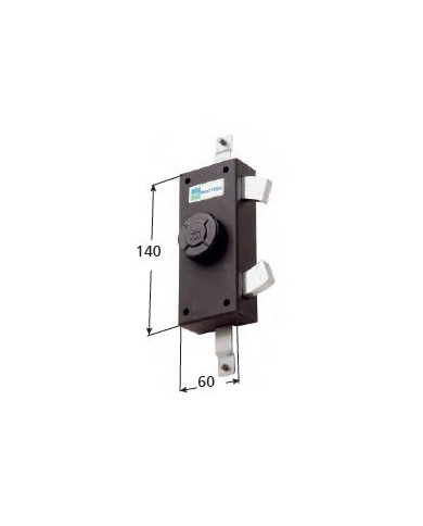 MOTTURA SERRATURA VERTICALE TRIPLICE SERIE 35
