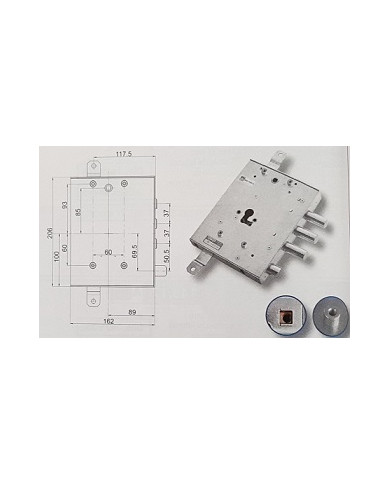MOTTURA SERRATURA BLINDATI CIL E90 SX ART 898571