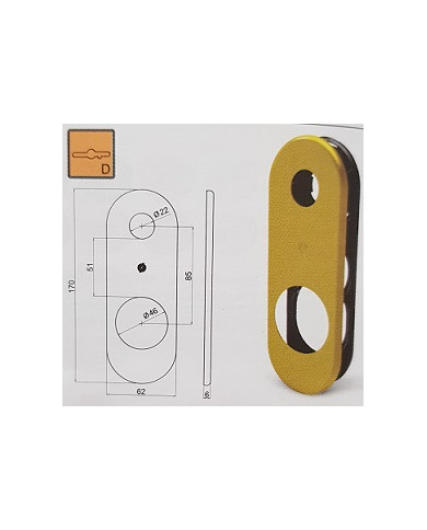 SECUREMME PLACCA 62X170 DM CS ART 4505KCS
