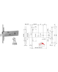 ISEO SERRATURA FASCIA DM MM 100 ART 963110102