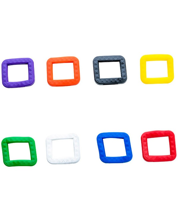 CAP QUADRATI IN PLASTICA 8 COLORI CNF 200 PZ