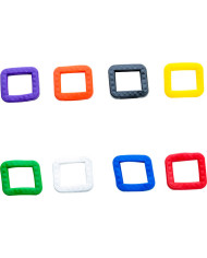 CAP QUADRATI IN PLASTICA 8 COLORI CNF 200 PZ