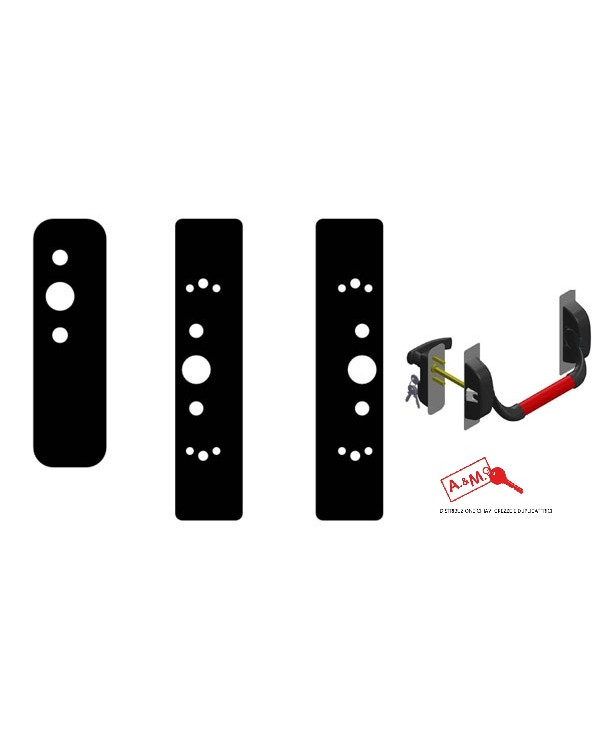 ISEO KIT 3 PLACCHE MASCHERAMENTO MANIGLIONE