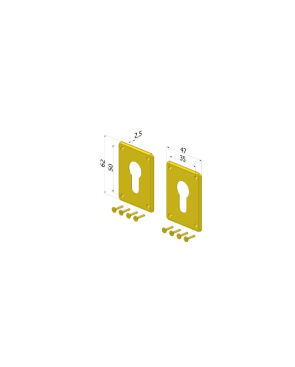 SECUREMME PIASTRINA PER PORTE OTTONE ART 4922