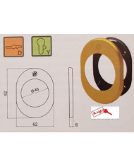 SECUREMME PIASTRA CON FORO BRONZO ART 4300