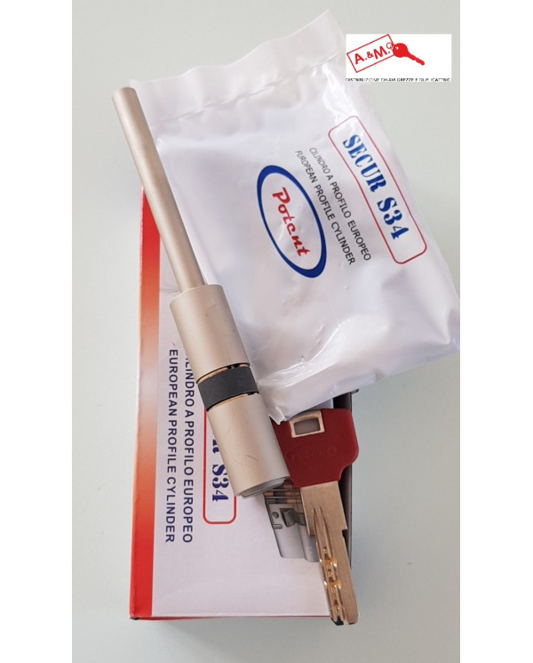 POTENT CILINDRO S3400 CODOLO-CHIAVE 60 MM
