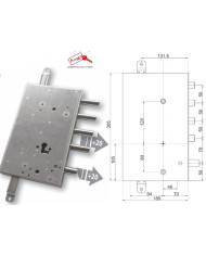 MOTTURA SERRATURA TIPO SERRABLINDA DX SERIE SPEC