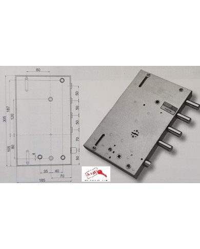 MOTTURA SERRATURA TIPO SERRABLINDA DM SX  89561