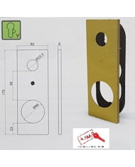 SECUREMME PLACCA Q 62X170 CROMO SAT ART 4556KCS