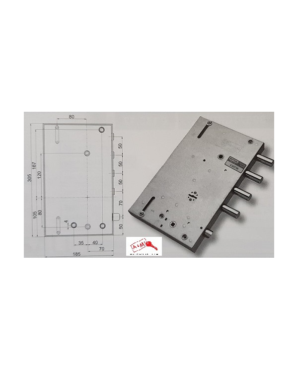 MOTTURA SERRATURA TIPO SERRABLINDA DM DX 89561