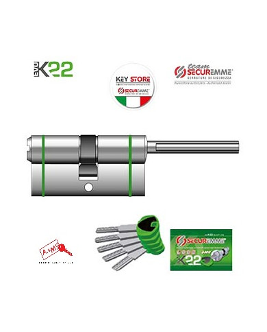 SECUREMME CILINDRO K22 CODOLO-45 ART 3220QCS3045