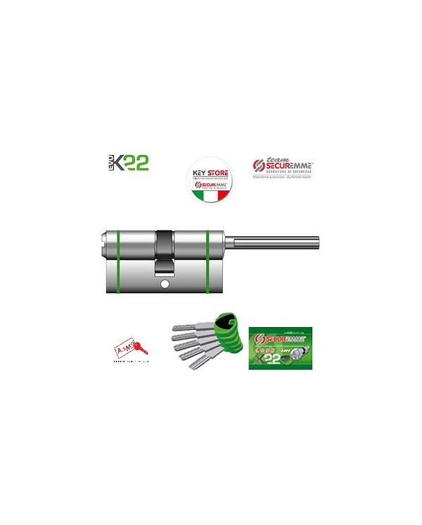 SECUREMME CILINDRO K22 CODOLO-45 ART 3220QCS3045
