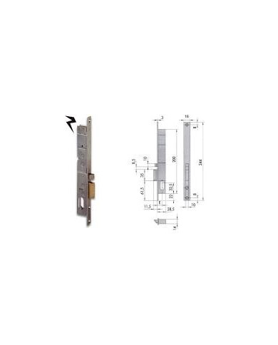 CISA ELETTROSERRATURA A MONTANTE E15 SX ART 14020