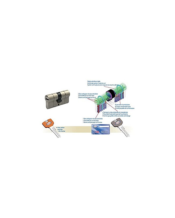 POTENT CILINDRO S4000 EVO CODOLO-CHIAVE 30 MM