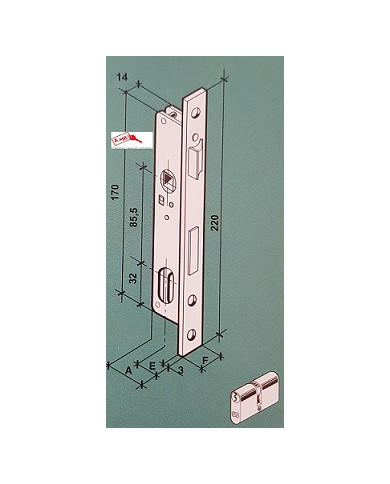 FF SERRATURA INFILARE PROFILATO ENT 25