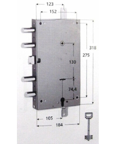 ISEO SERRATURA APPLICARE DM SP 5 MM ART 1120P