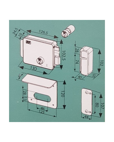 FF ELETTROSERRATURA CIL FISSO E70 DX 2 MANDATE