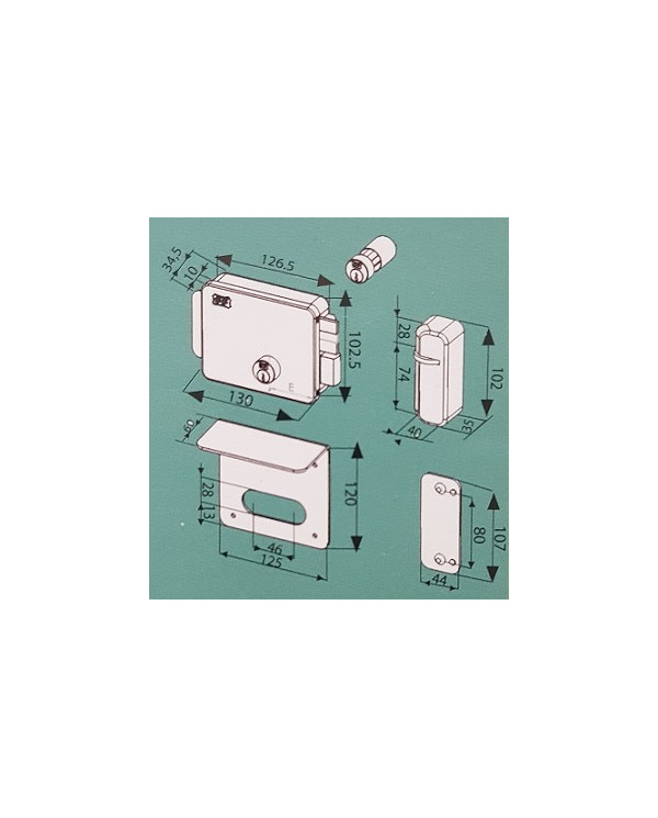 FF ELETTROSERRATURA CIL FISSO E70 DX 2 MANDATE