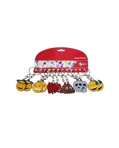 PORTACHIAVE NEW EMOJI ASSORTITI CNF 12 PEZZI