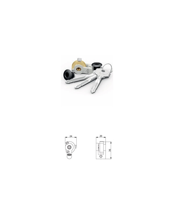 OMEC CILINDRO A SPILLO CHIAVE CORTA ART 4052