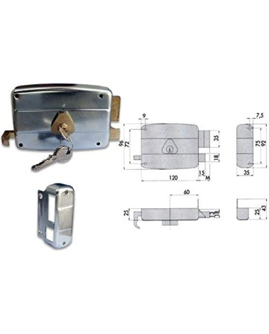 CISA SERRATURA APPLICARE E70 DX ART 50421.70