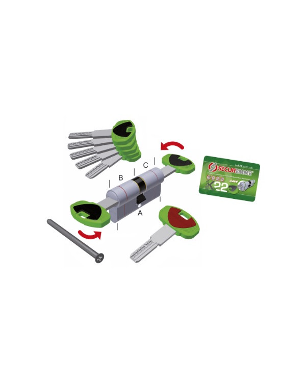 SECUREMME CILINDRO K22 DF 30-40 ART 322TDCS31411X5