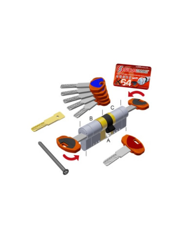 SECUREMME CILINDRO K64 DF 31-51 ART 361BDCS31511X5