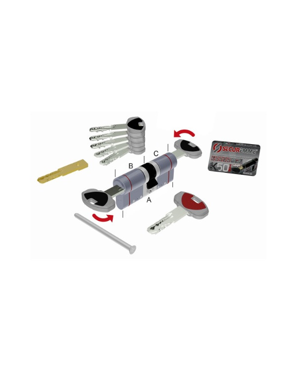 SECUREMME CILINDRO K50 DF 31-61 ART 351BDCS3161115