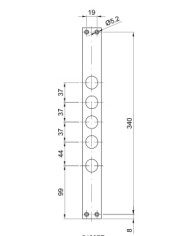 CIPIERRE CONTROPIASTRA SERRATURA BLINDATI I37+L