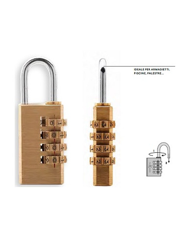 LUCCHETTO ARCO COMBINAZIONE ILSA MM 30