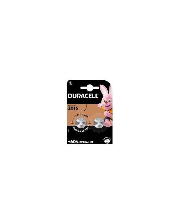 DURACELL BATTERIA CR2016 BLISTER 2 PEZZI