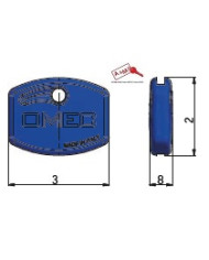 OMEC CAPPUCCIO PER CHIAVI PIATTE BLU ART 02040